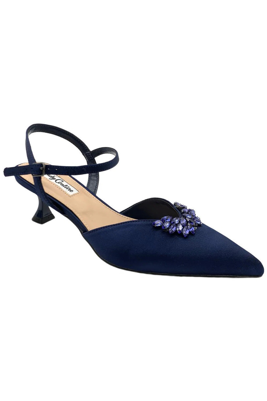 Lady Couture of NY Women's Classy Heel Pumps Navy - Medium